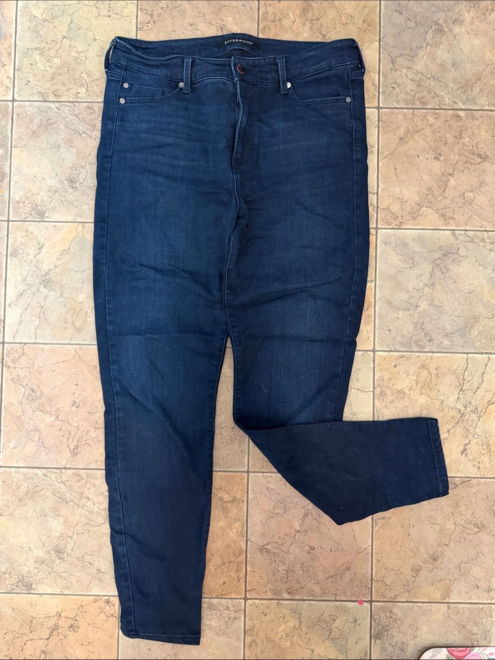 Liverpool women’s Skinny Jeans in Dark Blue Wash